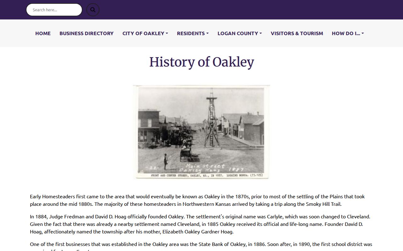 Oakley court records and courthouse history